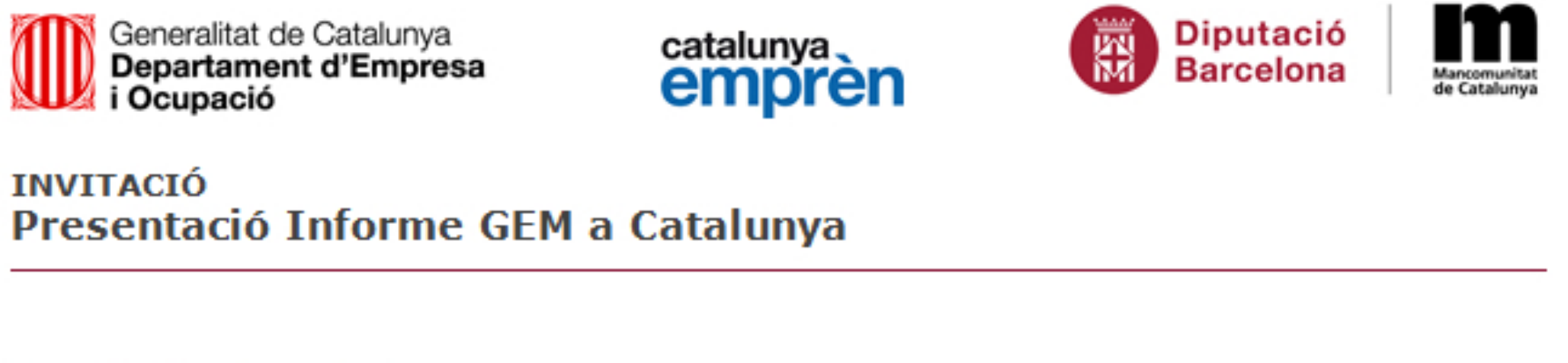 Presentación del Informe GEM Cataluña 2014